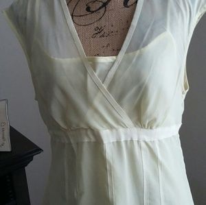 Yellow 2pc sheer blouse